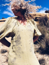 Load image into Gallery viewer, Lime Green Dress ~ Cotton muslin ~ S/M