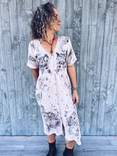 Load image into Gallery viewer, Soft Apricot Eucalyptus Dress ~ Linen ~ M/L Wild Botanica