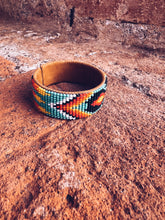 Load image into Gallery viewer, Glass Beaded & Leather Bracelet ~ Handmade in Guatemala