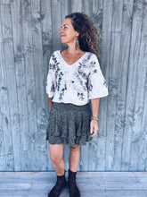 Load image into Gallery viewer, Flared Gypsy Eucalyptus Top ~ Linen ~ M/L Wild Botanica