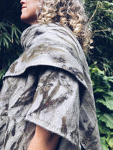 Load image into Gallery viewer, Wool Blanket Poncho/Shawl~ Eucalyptus