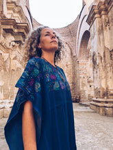 Load image into Gallery viewer, Intricate Blue Hupile ~ Santa Catarina Palopó ~ Hand woven