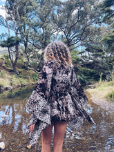 Load image into Gallery viewer, Batik Kimono - Java - Dark Brown Homegrown Botanica