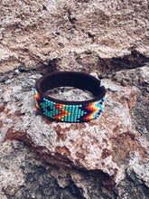 Load image into Gallery viewer, Glass Beaded & Leather Bracelet ~ Handmade in Guatemala