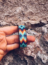 Load image into Gallery viewer, Glass Beaded & Leather Bracelet ~ Handmade in Guatemala