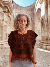 Load image into Gallery viewer, Rust & Burgundy color Hupile ~ Nebaj ~ Hand woven