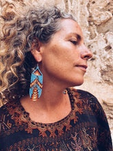 Load image into Gallery viewer, Light Blue Glass Beaded Earrings ~ Handmade in Guatemala