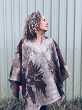 Load image into Gallery viewer, Wool Blanket Poncho/Shawl~ Eucalyptus