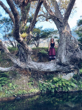 Load image into Gallery viewer, Handwoven Ikat Skirt - Java - Red Homegrown Botanica