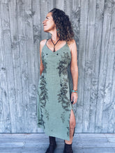 Load image into Gallery viewer, Khaki Strappy Knotweed Dress ~ Linen ~ M/L Wild Botanica