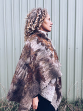 Load image into Gallery viewer, Wool Blanket Poncho/Shawl~ Eucalyptus