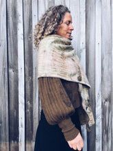 Load image into Gallery viewer, Wool Blanket Wrap/Scarf ~ Walnut Leaf
