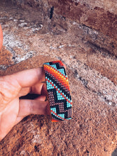 Load image into Gallery viewer, Glass Beaded & Leather Bracelet ~ Handmade in Guatemala