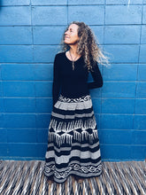 Load image into Gallery viewer, Handwoven Ikat Skirt - Java - Black Homegrown Botanica