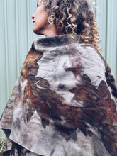 Load image into Gallery viewer, Wool Blanket Poncho/Shawl~ Eucalyptus