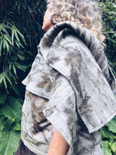 Load image into Gallery viewer, Wool Blanket Poncho/Shawl~ Eucalyptus