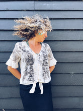Load image into Gallery viewer, Eucalyptus Top ~ Linen ~ S/M Wild Botanica