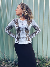 Load image into Gallery viewer, Thread Journeys Eucalyptus Cropped Long sleeve ~ Merino ~ M ~ NEW