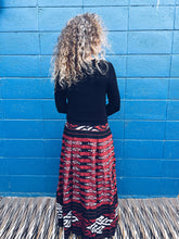 Load image into Gallery viewer, Handwoven Ikat Skirt - Java - Red Homegrown Botanica