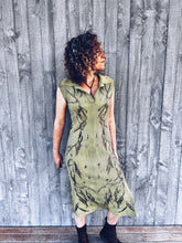 Load image into Gallery viewer, Wild Green Dress ~ Viscose ~ M ~ NEW Homegrown Botanica
