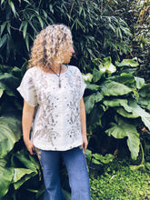 Load image into Gallery viewer, Cream Gum shirt ~ Linen ~ L/XL Homegrown Botanica