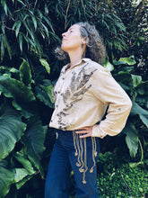 Load image into Gallery viewer, Wild Eucalyptus shirt ~ Linen ~ M/L Homegrown Botanica