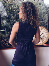 Load image into Gallery viewer, Wild Purple Wrap Dress ~ Merino ~ XS/S *** Homegrown Botanica
