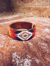 Load image into Gallery viewer, Glass Beaded & Leather Bracelet ~ Handmade in Guatemala