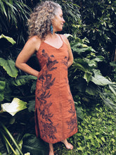 Load image into Gallery viewer, Rusty Orange Strappy Dress ~ Linen ~ S/M Wild Botanica