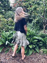 Load image into Gallery viewer, Wild Khaki skirt ~ Linen ~ L Homegrown Botanica