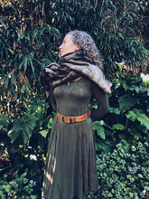 Load image into Gallery viewer, Wool Blanket Wrap/Scarf/Poncho ~ Onion & Rust Homegrown Botanica