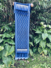 Load image into Gallery viewer, Handwoven Indigo Ikat Scarf - Java - Indigo Blue - Homegrown Botanica
