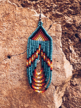 Load image into Gallery viewer, Light Blue Glass Beaded Earrings ~ Handmade in Guatemala