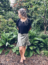 Load image into Gallery viewer, Wild Khaki skirt ~ Linen ~ L Homegrown Botanica
