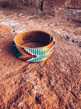 Load image into Gallery viewer, Glass Beaded & Leather Bracelet ~ Handmade in Guatemala