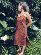 Load image into Gallery viewer, Rusty Orange Strappy Dress ~ Linen ~ S/M Wild Botanica