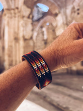 Load image into Gallery viewer, Glass Beaded & Leather Bracelet ~ Handmade in Guatemala