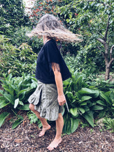Load image into Gallery viewer, Wild Khaki skirt ~ Linen ~ L Homegrown Botanica