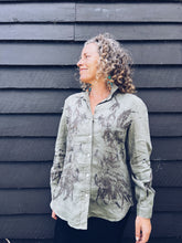 Load image into Gallery viewer, Green Shirt ~ Linen ~ S Wild Botanica