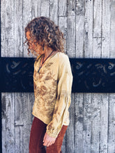 Load image into Gallery viewer, Wild Yellow Shirt ~ Linen ~ L Homegrown Botanica