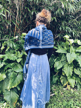 Load image into Gallery viewer, Handwoven Indigo Ikat Scarf - Java - Indigo Blue - Homegrown Botanica