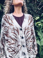 Load image into Gallery viewer, Firey Eucalyptus Cardigan ~ Cashmere Wool ~ L/XL ~ NEW
