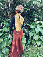 Load image into Gallery viewer, Handwoven Ikat thin Scarf - Java - Yellow - Homegrown Botanica