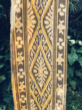 Load image into Gallery viewer, Handwoven Ikat thin Scarf - Java - Yellow - Homegrown Botanica