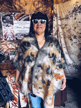 Load image into Gallery viewer, Upcycled Wool Blanket Poncho Homegrown Botanica