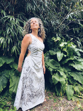 Load image into Gallery viewer, Leafprint Mermaid Dress ~ Linen ~ M