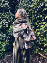 Load image into Gallery viewer, Wool Blanket Wrap/Scarf/Poncho ~ Liquid Amber Homegrown Botanica
