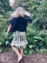 Load image into Gallery viewer, Wild Khaki skirt ~ Linen ~ L Homegrown Botanica