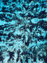 Load image into Gallery viewer, Plant Dyed Turquoise 100% Wool Blanket ~ Queen Homegrown Botanica