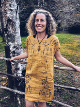 Load image into Gallery viewer, Wild Mustard Dress ~ Linen ~ S/M Homegrown Botanica